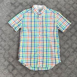 EUC Crewcuts Madras Plaid Dress Shirt